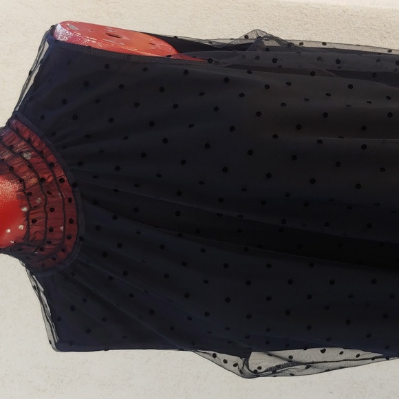 Banana Republic Tops - Banana Republic Tulle Dressy Women's Black Polka dot Top-Large